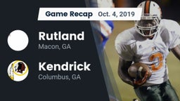 Recap: Rutland  vs. Kendrick  2019