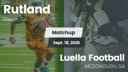 Matchup: Rutland  vs. Luella Football 2020