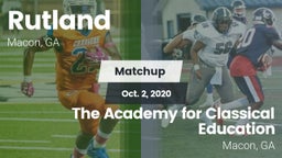 Matchup: Rutland  vs. The Academy for Classical Education 2020