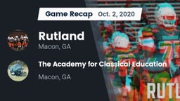 Recap: Rutland  vs. The Academy for Classical Education 2020