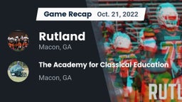 Recap: Rutland  vs. The Academy for Classical Education 2022