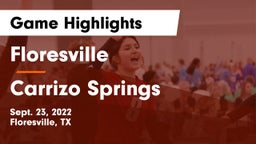 Floresville  vs Carrizo Springs Game Highlights - Sept. 23, 2022