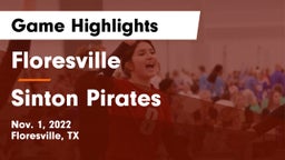 Floresville  vs Sinton Pirates Game Highlights - Nov. 1, 2022