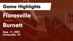 Floresville  vs Burnett Game Highlights - Aug. 11, 2023