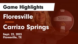 Floresville  vs Carrizo Springs  Game Highlights - Sept. 22, 2023