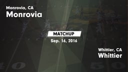 Matchup: Monrovia  vs. Whittier  2016