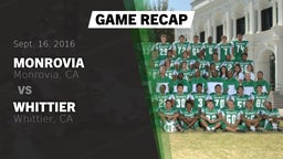 Recap: Monrovia  vs. Whittier  2016