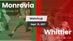 Matchup: Monrovia  vs. Whittier  2017