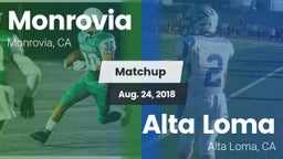 Matchup: Monrovia  vs. Alta Loma  2018