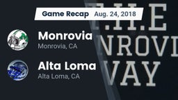 Recap: Monrovia  vs. Alta Loma  2018
