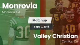Matchup: Monrovia  vs. Valley Christian  2018