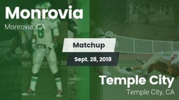 Matchup: Monrovia  vs. Temple City  2018