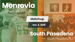 Matchup: Monrovia  vs. South Pasadena  2018