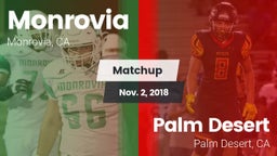 Matchup: Monrovia  vs. Palm Desert  2018
