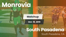 Matchup: Monrovia  vs. South Pasadena  2019