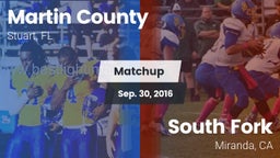 Matchup: Martin County High vs. South Fork  2016