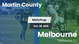Matchup: Martin County High vs. Melbourne  2016