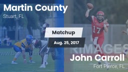 Matchup: Martin County High vs. John Carroll  2017