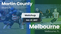 Matchup: Martin County High vs. Melbourne  2017