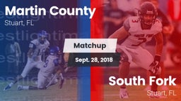 Matchup: Martin County High vs. South Fork  2018