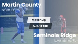Matchup: Martin County High vs. Seminole Ridge  2019