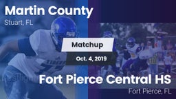 Matchup: Martin County High vs. Fort Pierce Central HS 2019