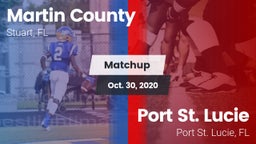 Matchup: Martin County High vs. Port St. Lucie  2020