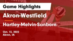 Akron-Westfield  vs Hartley-Melvin-Sanborn  Game Highlights - Oct. 13, 2022