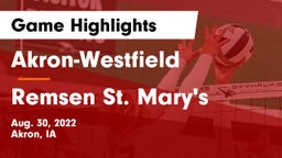 Akron-Westfield  vs Remsen St. Mary's Game Highlights - Aug. 30, 2022