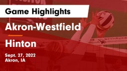 Akron-Westfield  vs Hinton  Game Highlights - Sept. 27, 2022