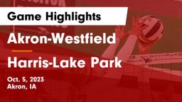 Akron-Westfield  vs Harris-Lake Park  Game Highlights - Oct. 5, 2023