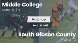 Matchup: Middle College High  vs. South Gibson County  2018