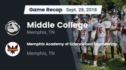 Recap: Middle College  vs. Memphis Academy of Science and Engineering  2018
