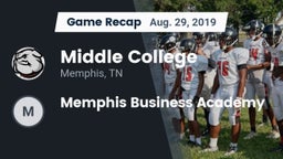 Recap: Middle College  vs. Memphis Business Academy 2019
