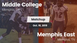 Matchup: Middle College High  vs. Memphis East  2019