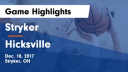 Stryker  vs Hicksville  Game Highlights - Dec. 18, 2017