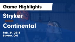 Stryker  vs Continental  Game Highlights - Feb. 24, 2018