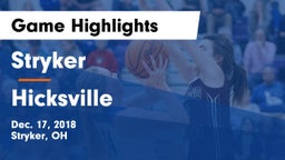 Stryker  vs Hicksville  Game Highlights - Dec. 17, 2018