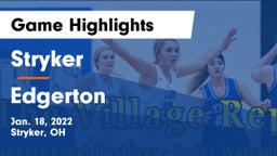 Stryker  vs Edgerton  Game Highlights - Jan. 18, 2022