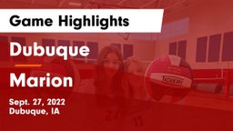 Dubuque  vs Marion Game Highlights - Sept. 27, 2022