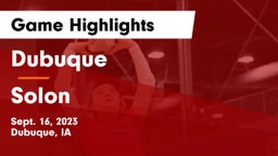 Dubuque  vs Solon Game Highlights - Sept. 16, 2023