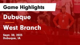 Dubuque  vs West Branch Game Highlights - Sept. 30, 2023