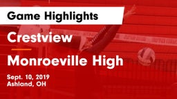 Crestview  vs Monroeville High Game Highlights - Sept. 10, 2019