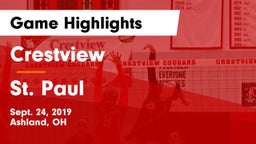 Crestview  vs St. Paul  Game Highlights - Sept. 24, 2019