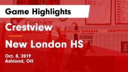 Crestview  vs New London HS Game Highlights - Oct. 8, 2019
