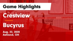 Crestview  vs Bucyrus  Game Highlights - Aug. 22, 2020