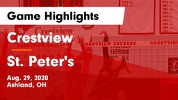 Crestview  vs St. Peter's  Game Highlights - Aug. 29, 2020