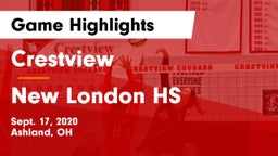 Crestview  vs New London HS Game Highlights - Sept. 17, 2020