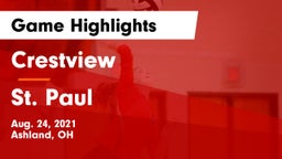 Crestview  vs St. Paul  Game Highlights - Aug. 24, 2021