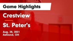 Crestview  vs St. Peter's  Game Highlights - Aug. 28, 2021